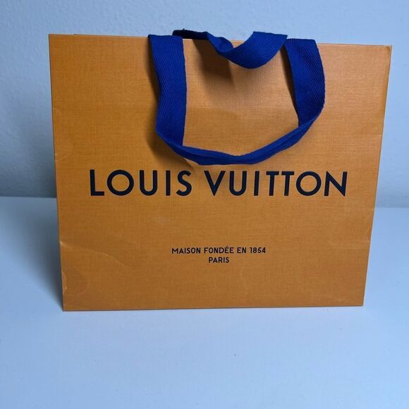 LOUIS VUITTON Authentic Gift Shopping Bag Small Orange SIZE 10” x 8” x 6” - Picture 1 of 7